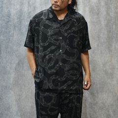 ALLOVER SNAKE PATTERN SH ＜EXCLUSIVE＞ (BLACK) / スネーク柄 半袖シャツ