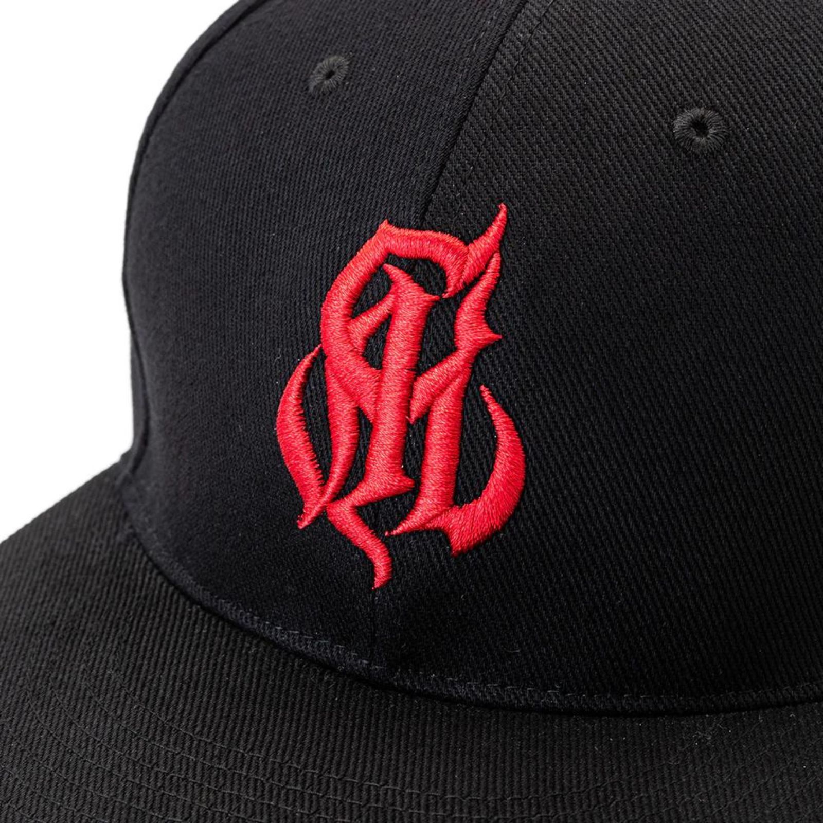 CAL NT LOGO TWILL BASEBALL CAP (BLACK/RED) / ロゴ ベースボールキャップ