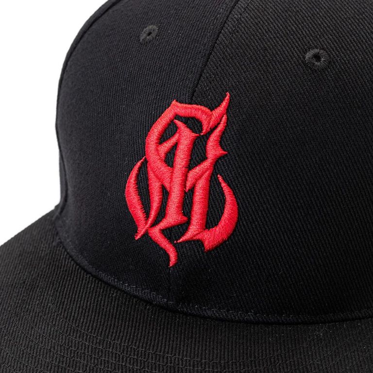 CALEE - CAL NT LOGO TWILL BASEBALL CAP (BLACK/RED) / ロゴ ベース ...