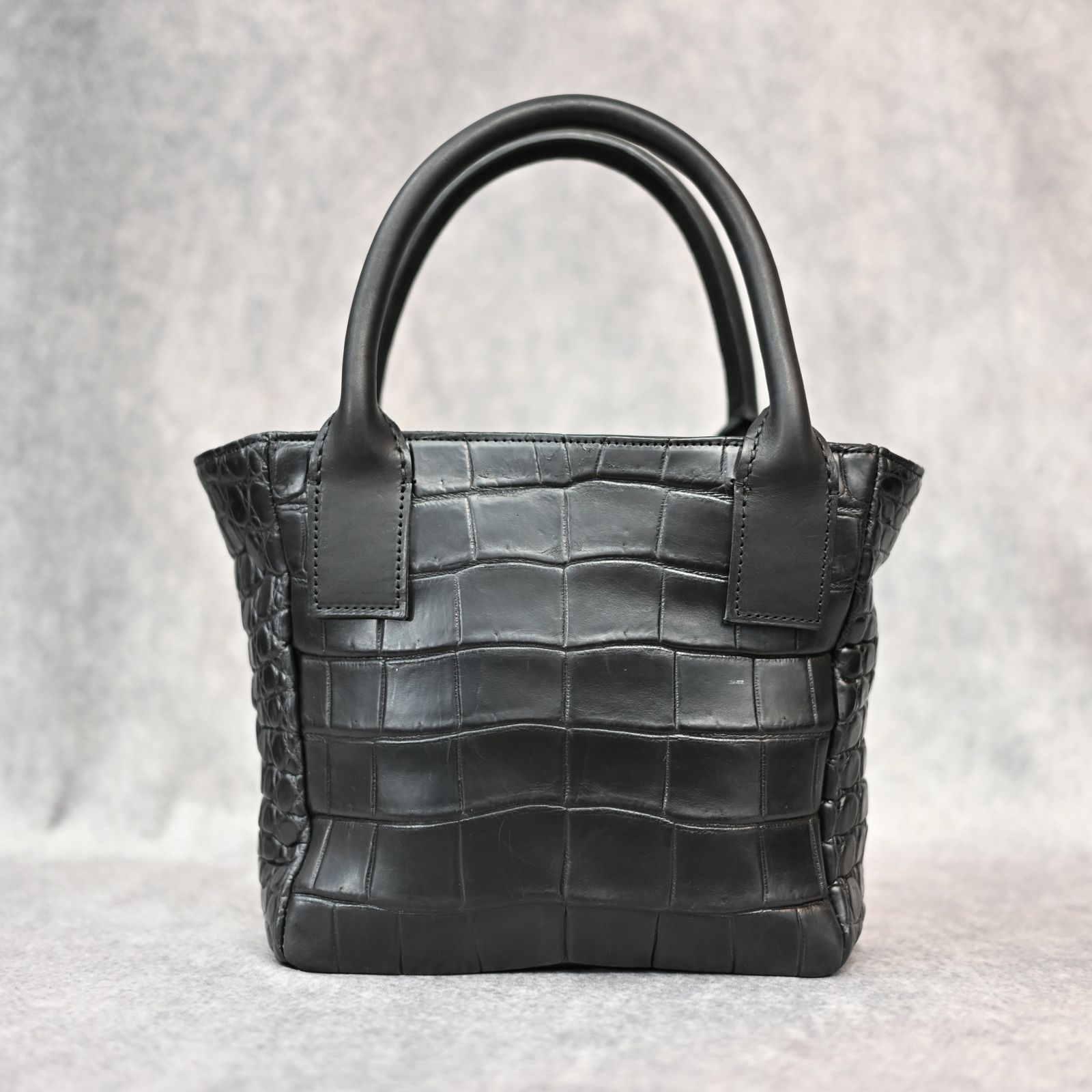 The Line クロコダイル ミニ トートバッグ （BLK / ブラック） T-278