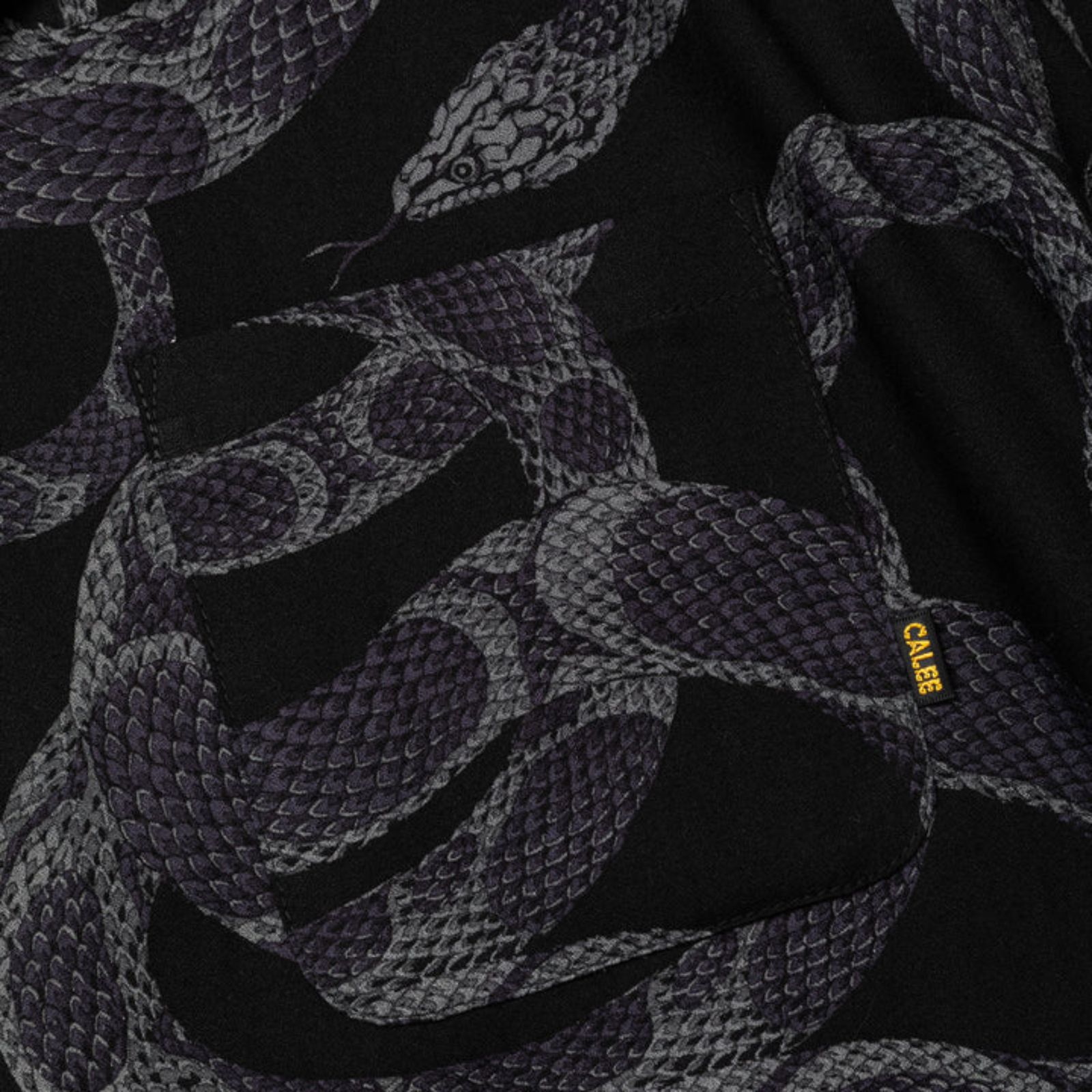 R/P ALLOVER SNAKE PATTERN SH ＜LIMITED＞ (BLACK) / スネーク柄 半袖シャツ