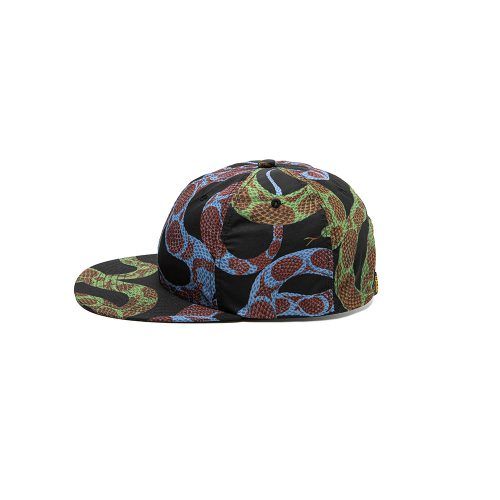 ALLOVER SNAKE PATTERN CAP (BLACK) / スネーク柄キャップ