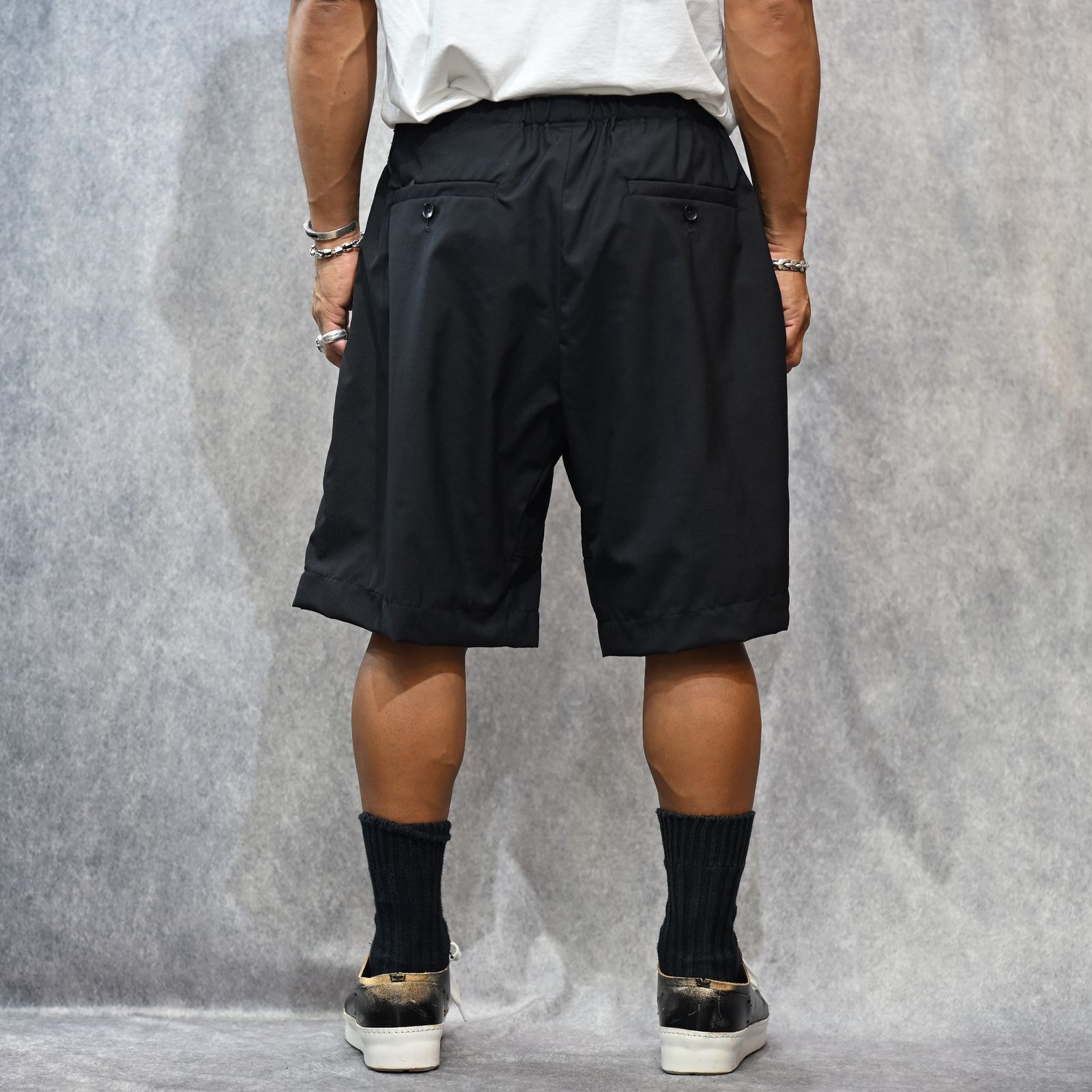 WTNB. Wool Tropical Climbing SPS （BLACK） / トロピカルウール ショーツ （ブラック） YWMND04