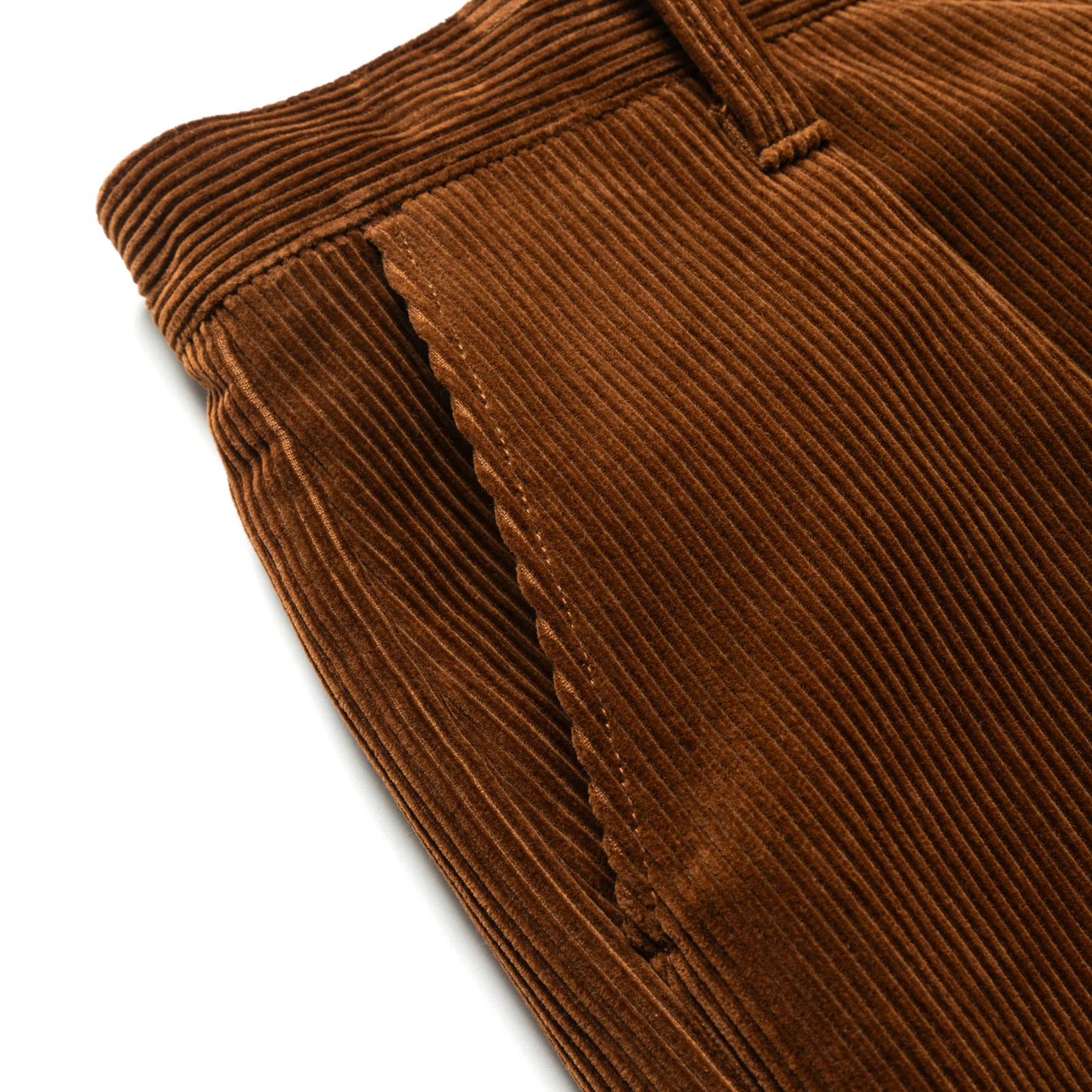 8w COURDUROY TUCK WIDE SLACKS (BROWN) / コーデュロイ 1タック ワイドスラックス