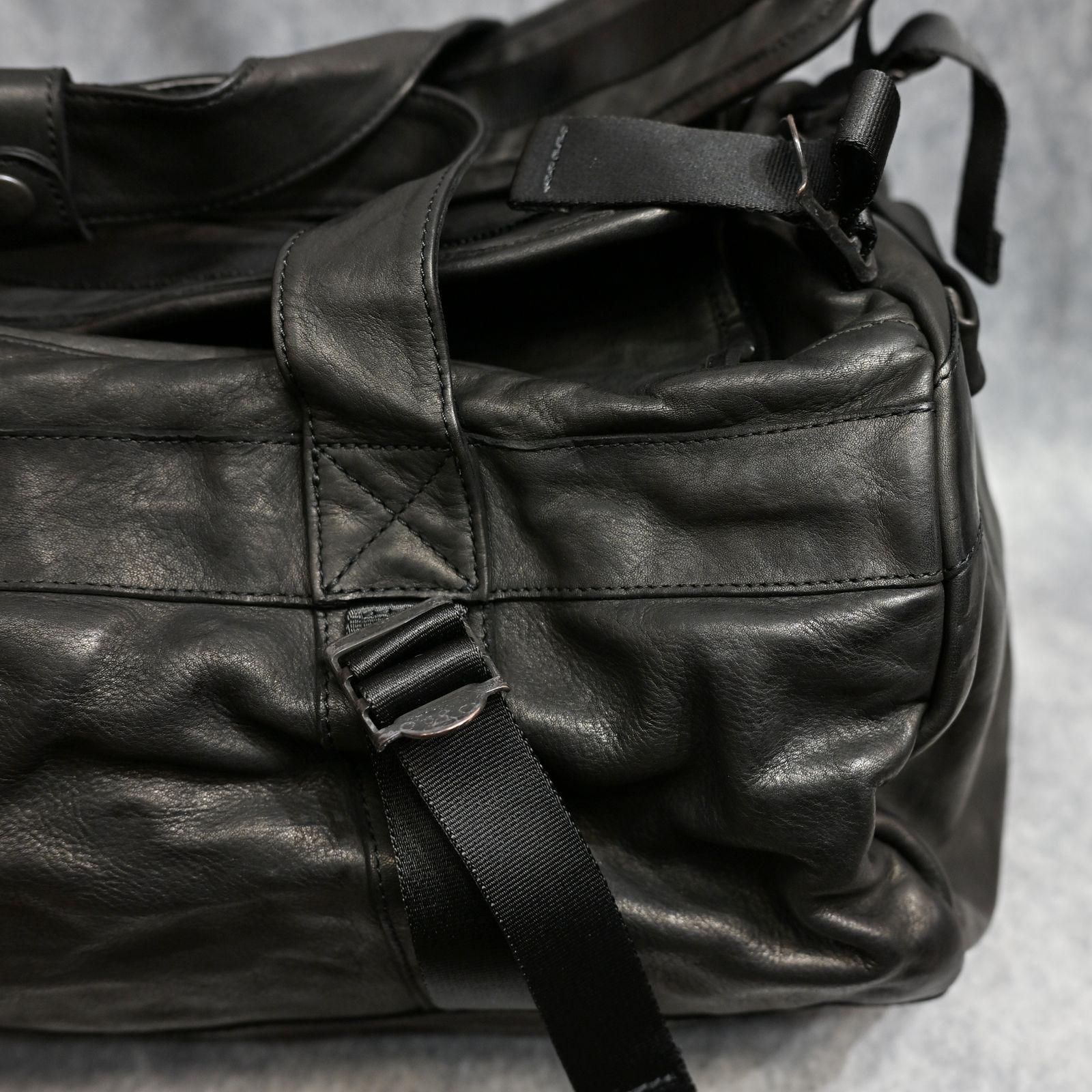 イタリーショルダー製品染め 3WAYバッグ （BLACK/ブラック） 230-03