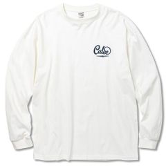DROP SHOULDER CALEE LOGO EMBROIDERY L/S T‐SHIRT (WHITE) / ドロップショルダー ロゴ刺繍 ロングスリーブ Tシャツ