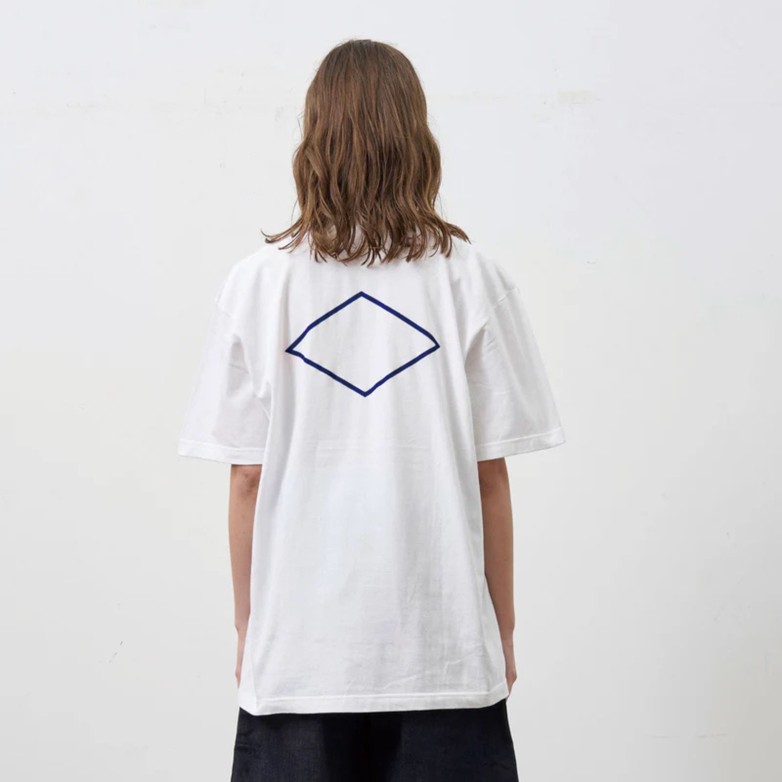 DIAMOND BACK TEE （WHITE）｜ダイアモンド プリント Tシャツ （ホワイト） 602-261-17