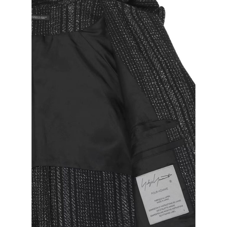 yohji yamamoto - C/L S.T B K-JB W/DETACHABLE STOLE (BLACK yohji yamamoto - C/L S.T B K-JB W/DETACHABLE STOLE (BLACK