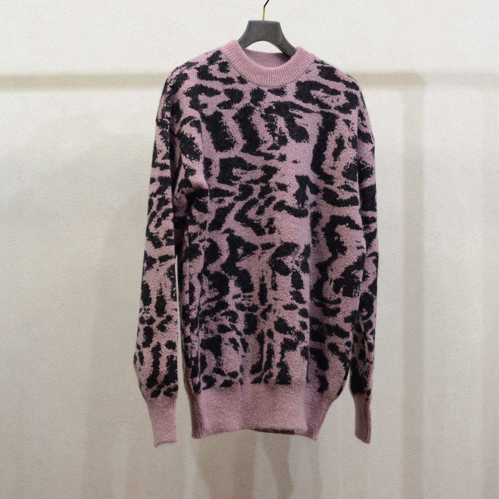 JOHNLAWRENCESULLIVAN - Leopard jacquard knit sweater （PINK