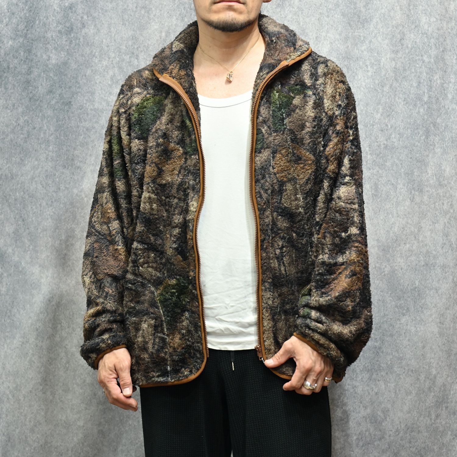 Camo Fleece Jaket （CAMO / カモフラージュ） フリースブルゾン｜SAN-A-022L