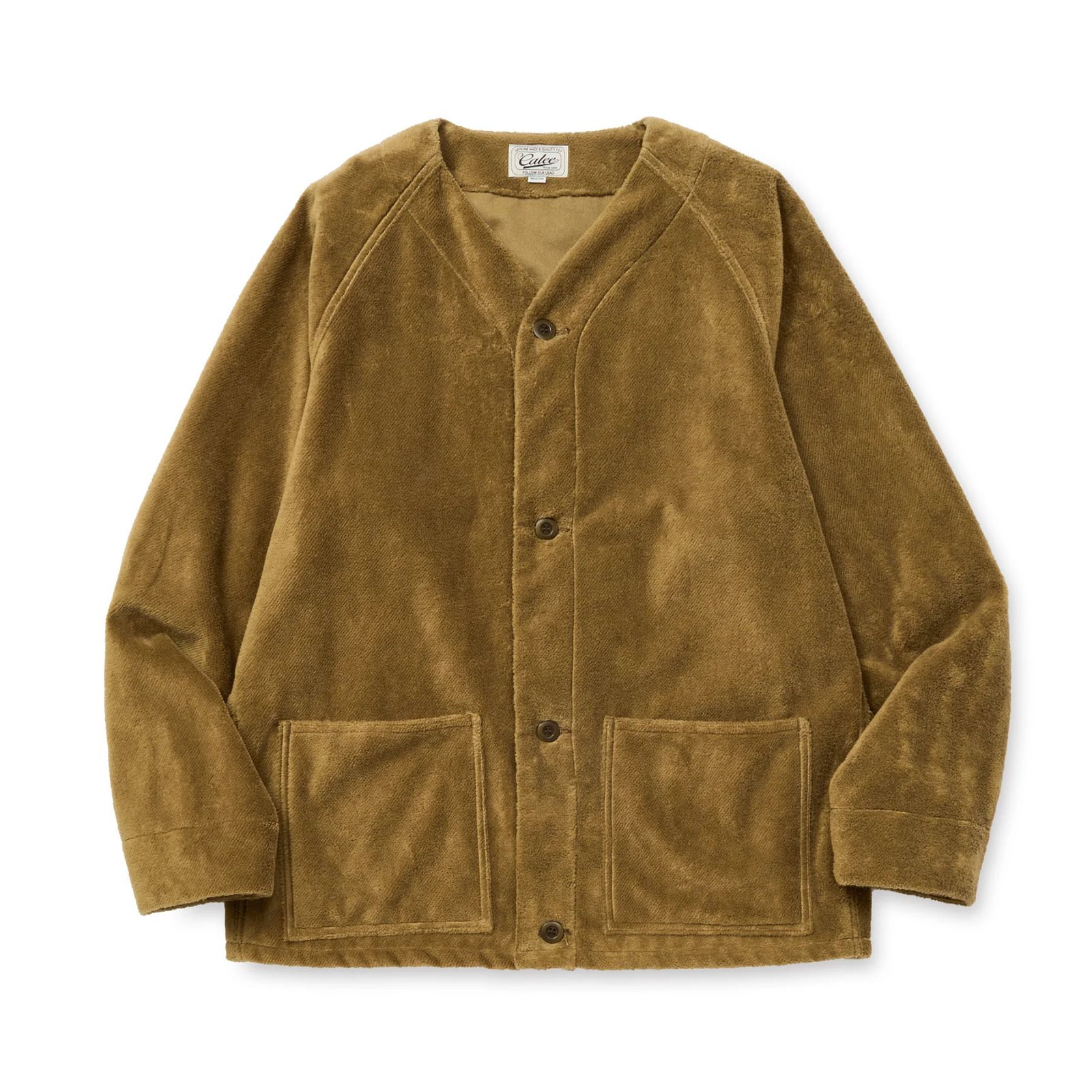 CT FLEECE BOA NO COLLAR JACKET (CAMEL)｜コットンフリース ボア ノーカラージャケット｜CL-25AW017