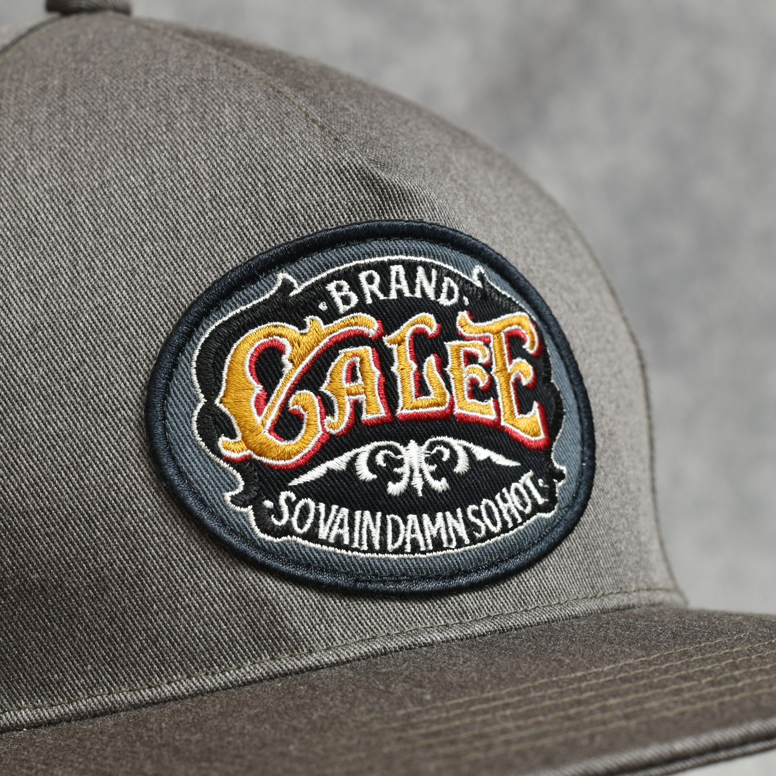 SIGNBOARD WAPPEN CAP ＜NATURALLY PAINT DESIGN＞ (HEATHER BROWN)｜ワッペン キャップ｜CL-26AWNT003