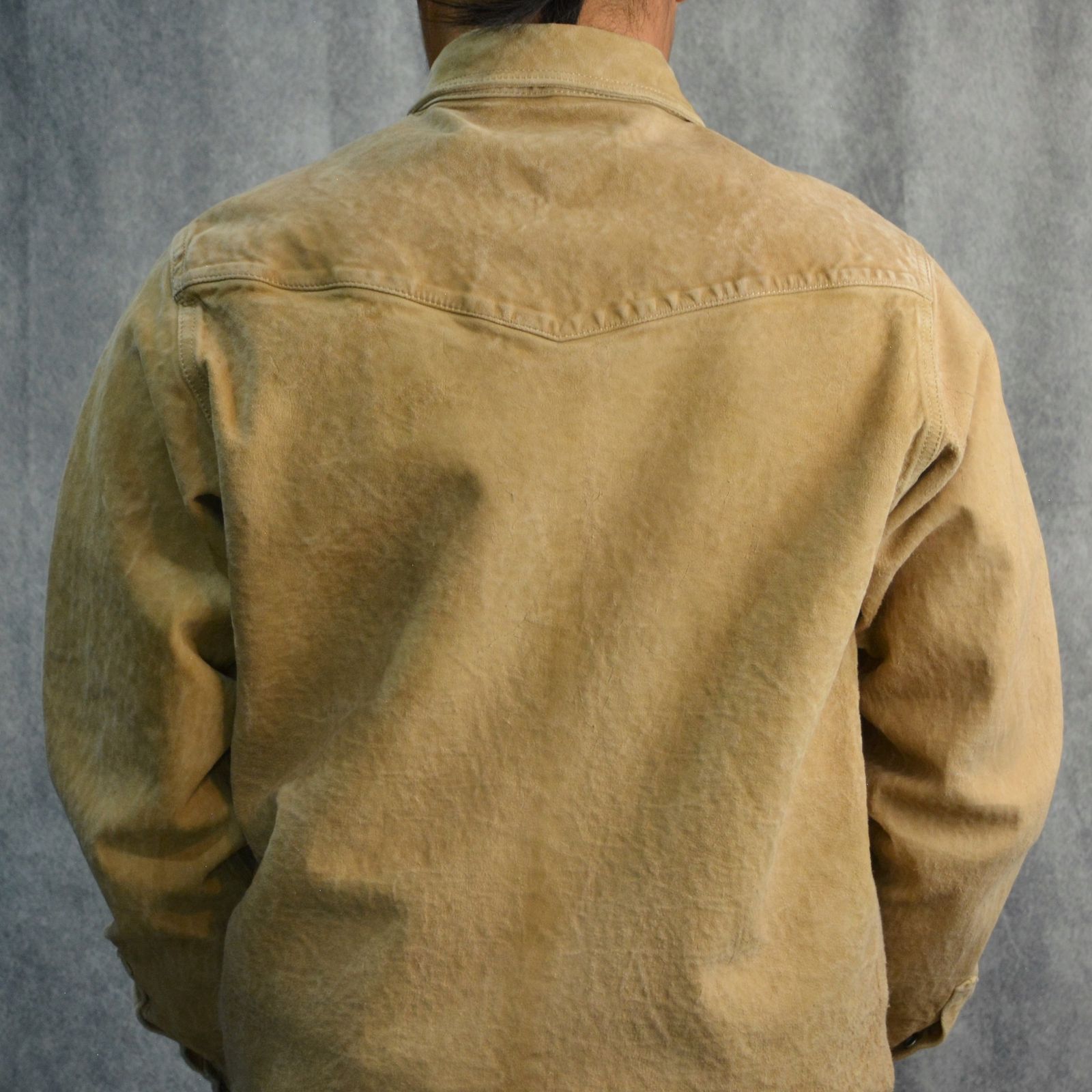 ジャパンカーフ 白鞣し ウエスタンシャツ （BEIGE）