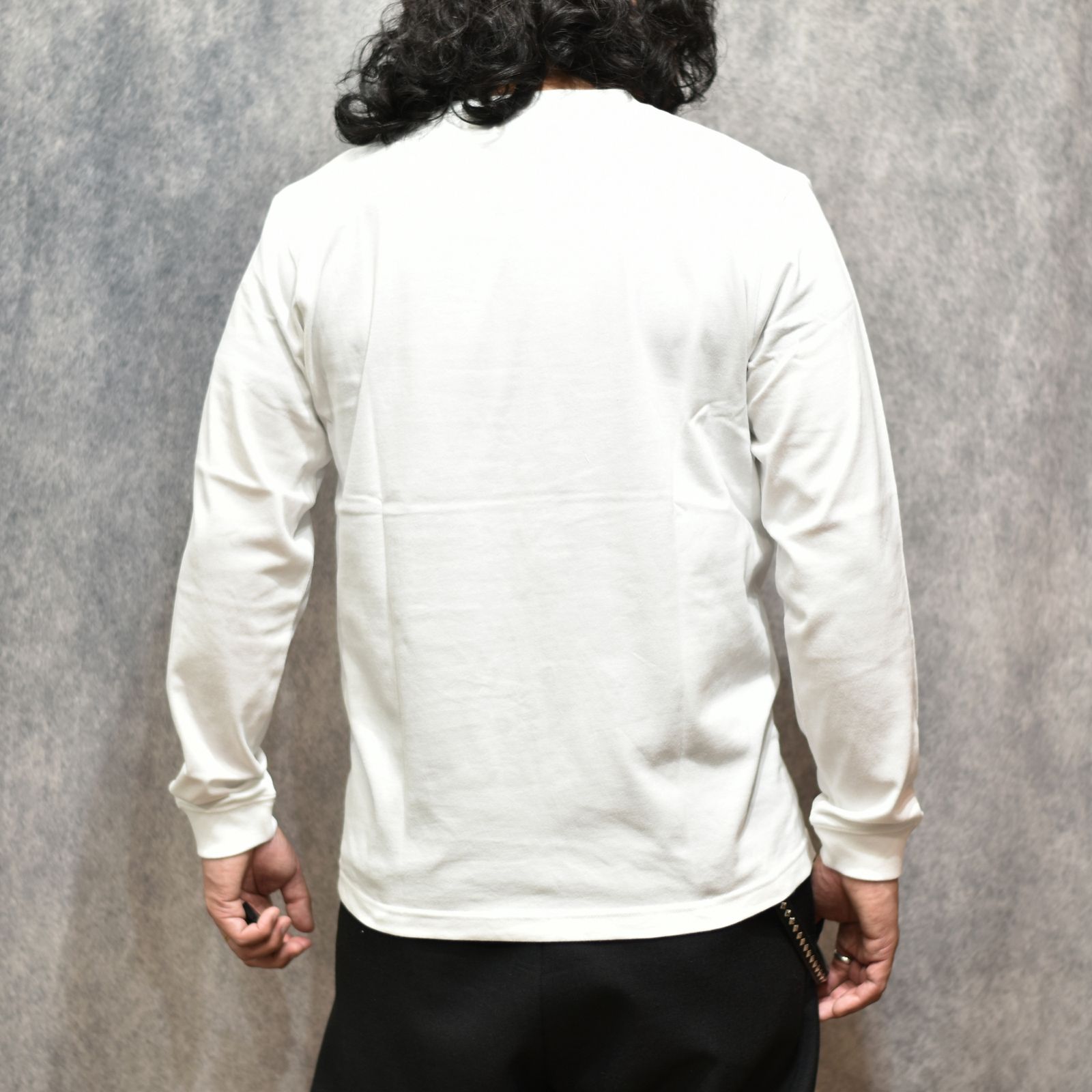 CUTRATE LOGO L/S TEE (WHITE)｜プリント ロンT｜CR-26SS006