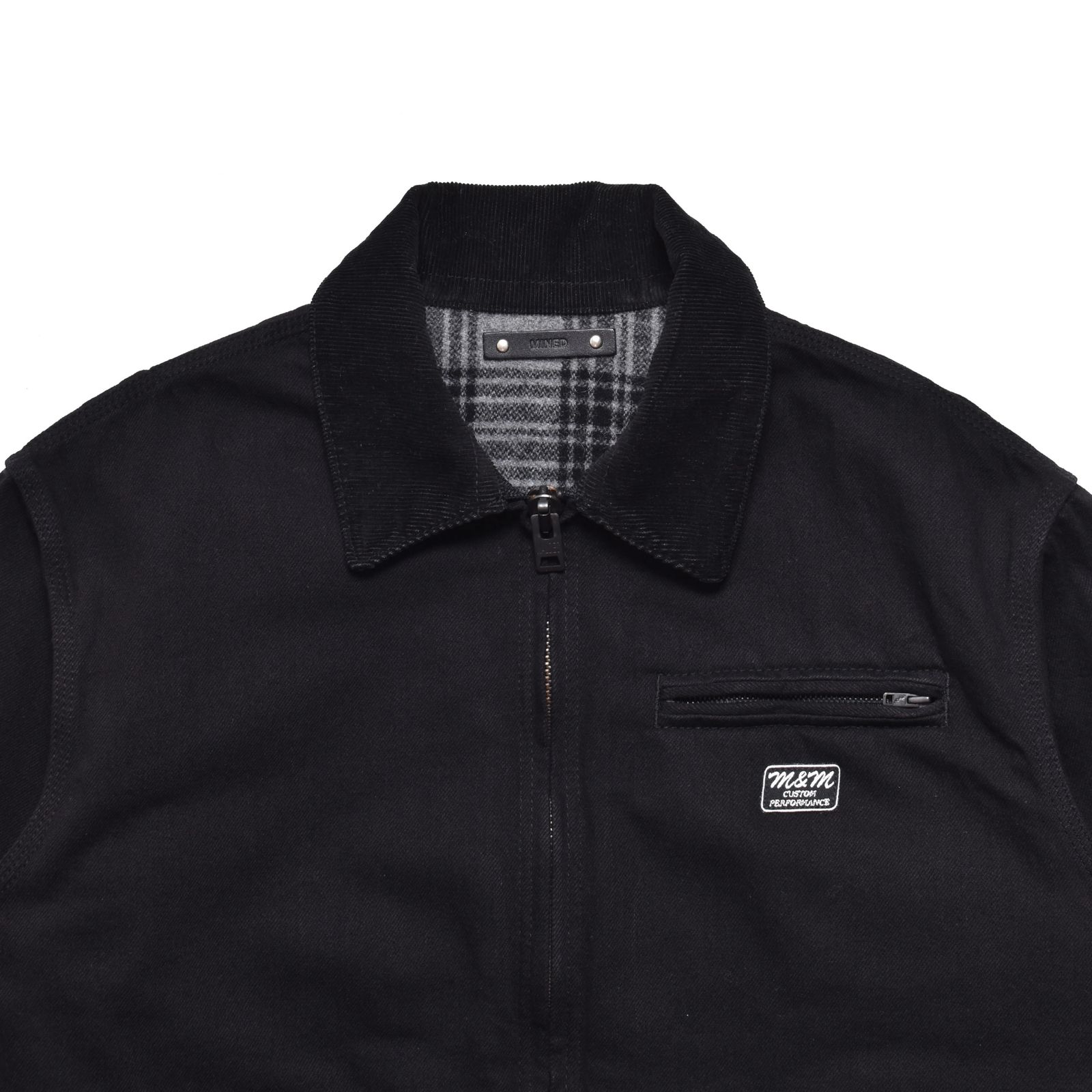 × M&M CUSTOM PERFORMANCE Black Denim Detroit Jacket （BLK）｜× エムアンドエムカスタムパフォーマス ブラックデニム デトロイトジャケット｜MND-MM81