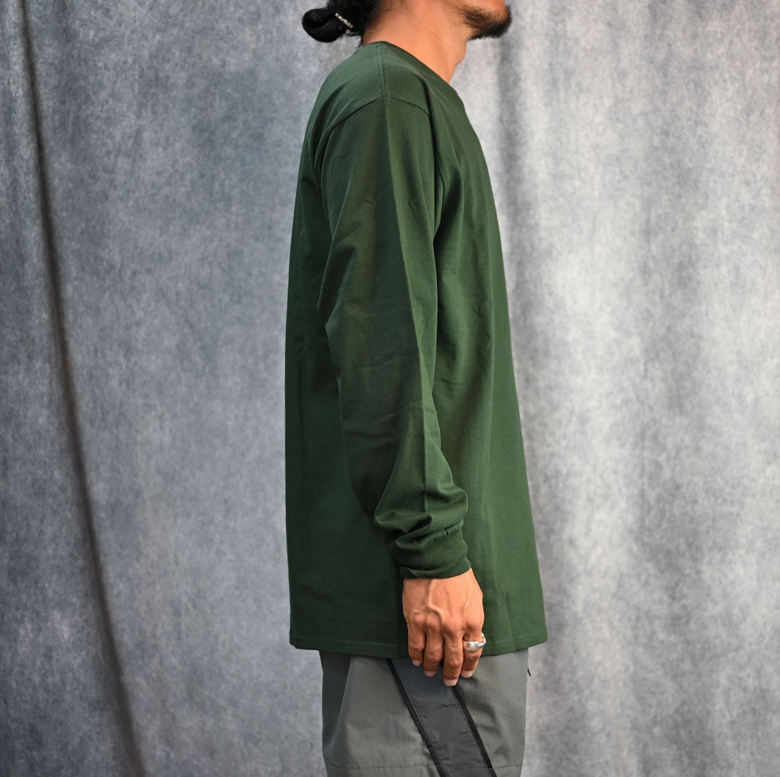 LONG SLEEVE T-SHIRT （D.KHAKI） / ロングスリーブ TEE （ダークカーキ）
