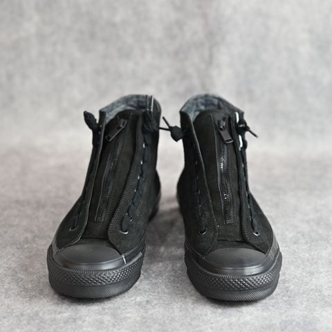 MINEDENIM × nonnative DWELLER TRAINER HI COW LEATHER WITH GORE-TEX by SPINGLE （BLACK × BLACK） / NNT-SN01