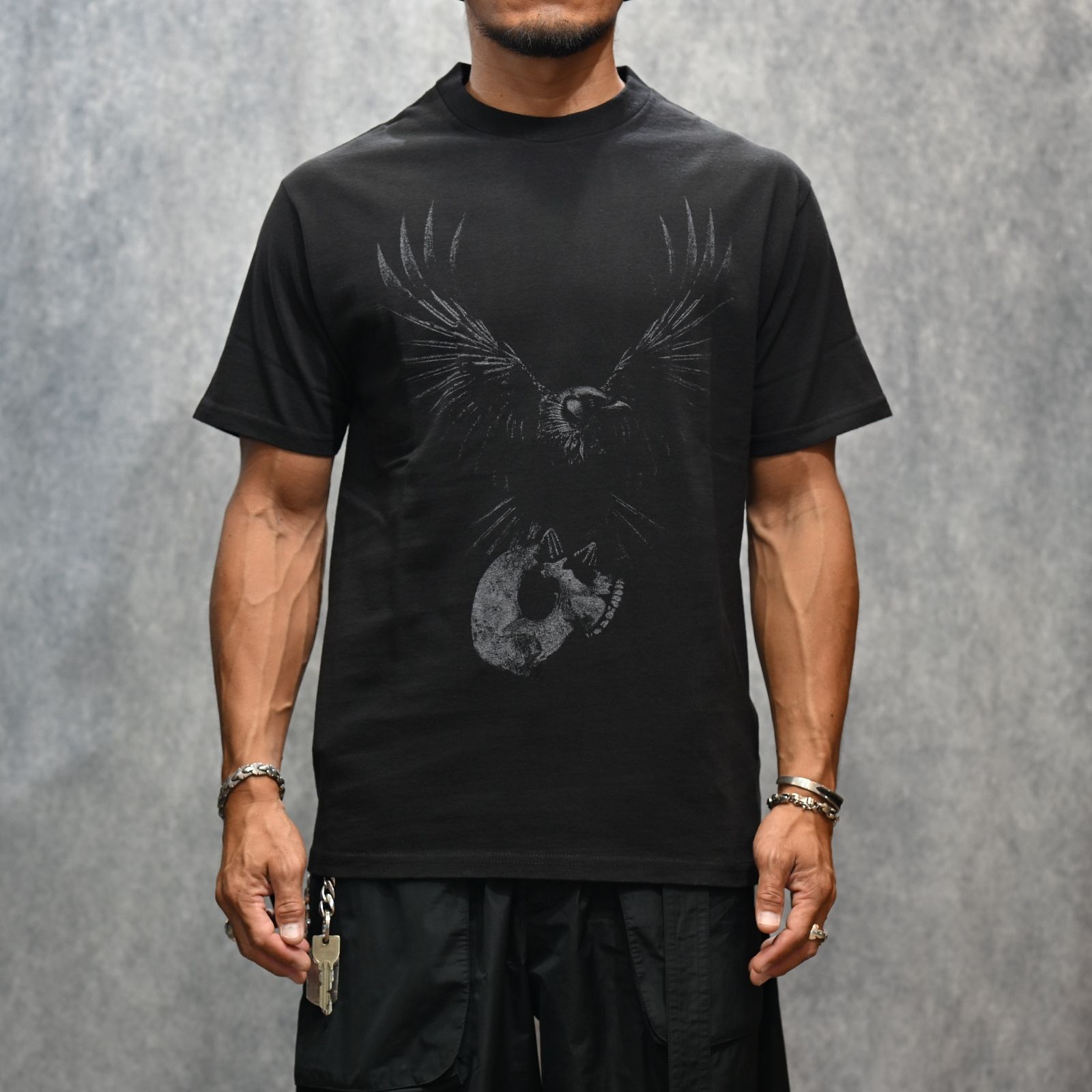 × MASSES “ROUND NECK” SHORT SLEEVE T A Ys （BLACK） / ML-T73-990-2