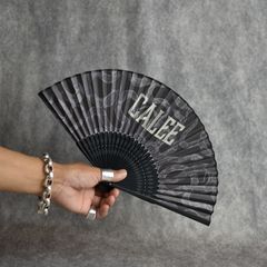 ALLOVER SNAKE PATTERN HAND FAN (BLACK) / スネーク柄 扇子