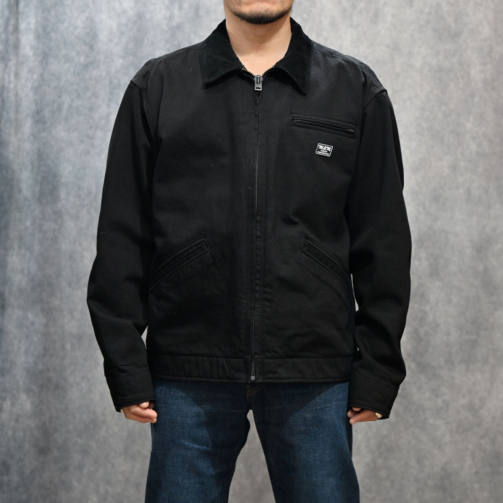 × M&M CUSTOM PERFORMANCE Black Denim Detroit Jacket （BLK）｜× エムアンドエムカスタムパフォーマス ブラックデニム デトロイトジャケット｜MND-MM81