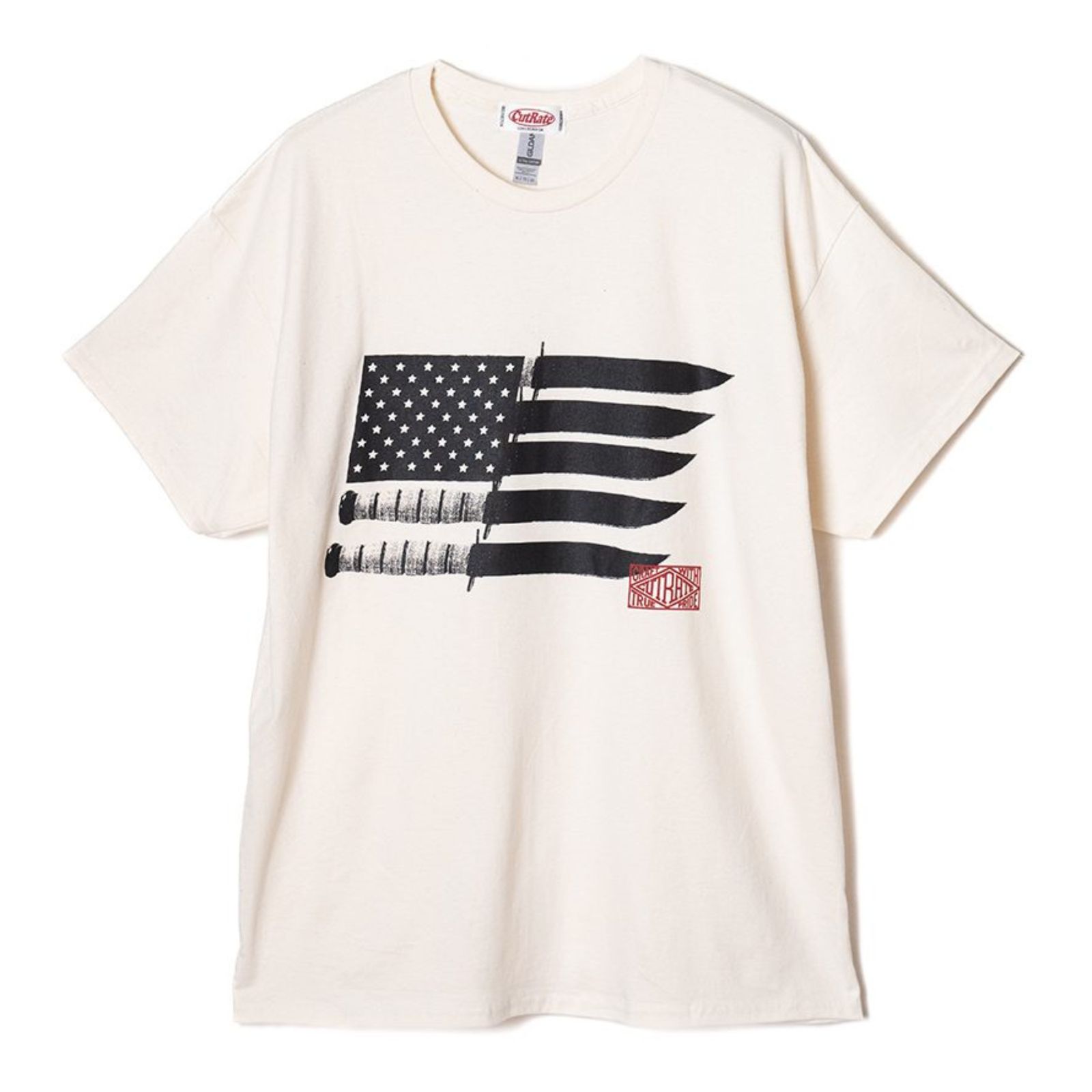 KNIFE FLAG LOGO S/S TEE (NATURAL) / プリントTシャツ
