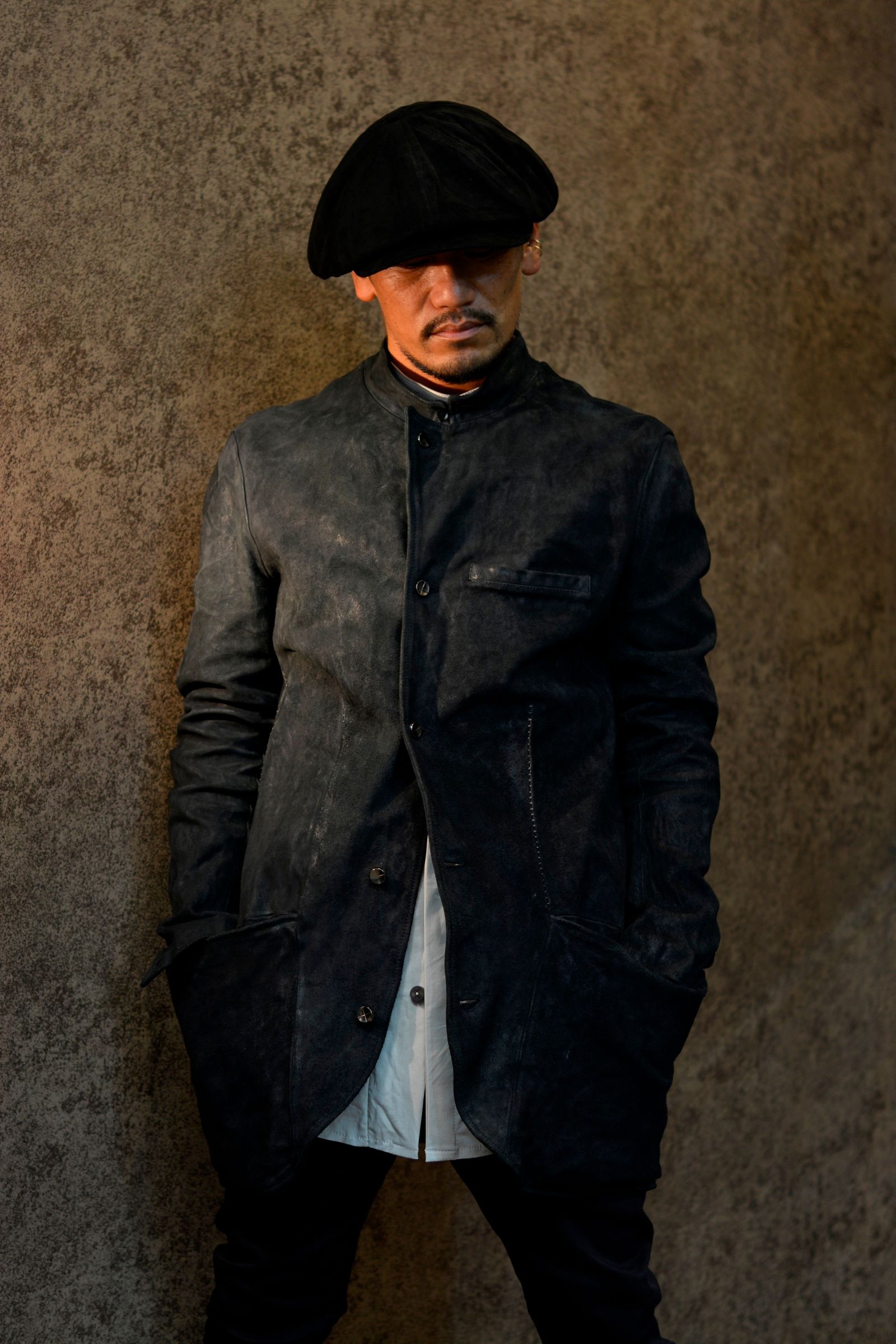 HORSE LEATHER BOTTON FRONT JACKET LINED #3