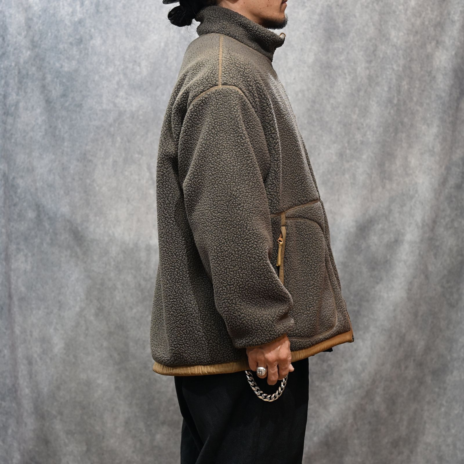 FLEECE LINER NYLON ZIP UP JACKET （BROWN）｜フリース リバーシブルジャケット （ブラウン） PC-022-3623-20