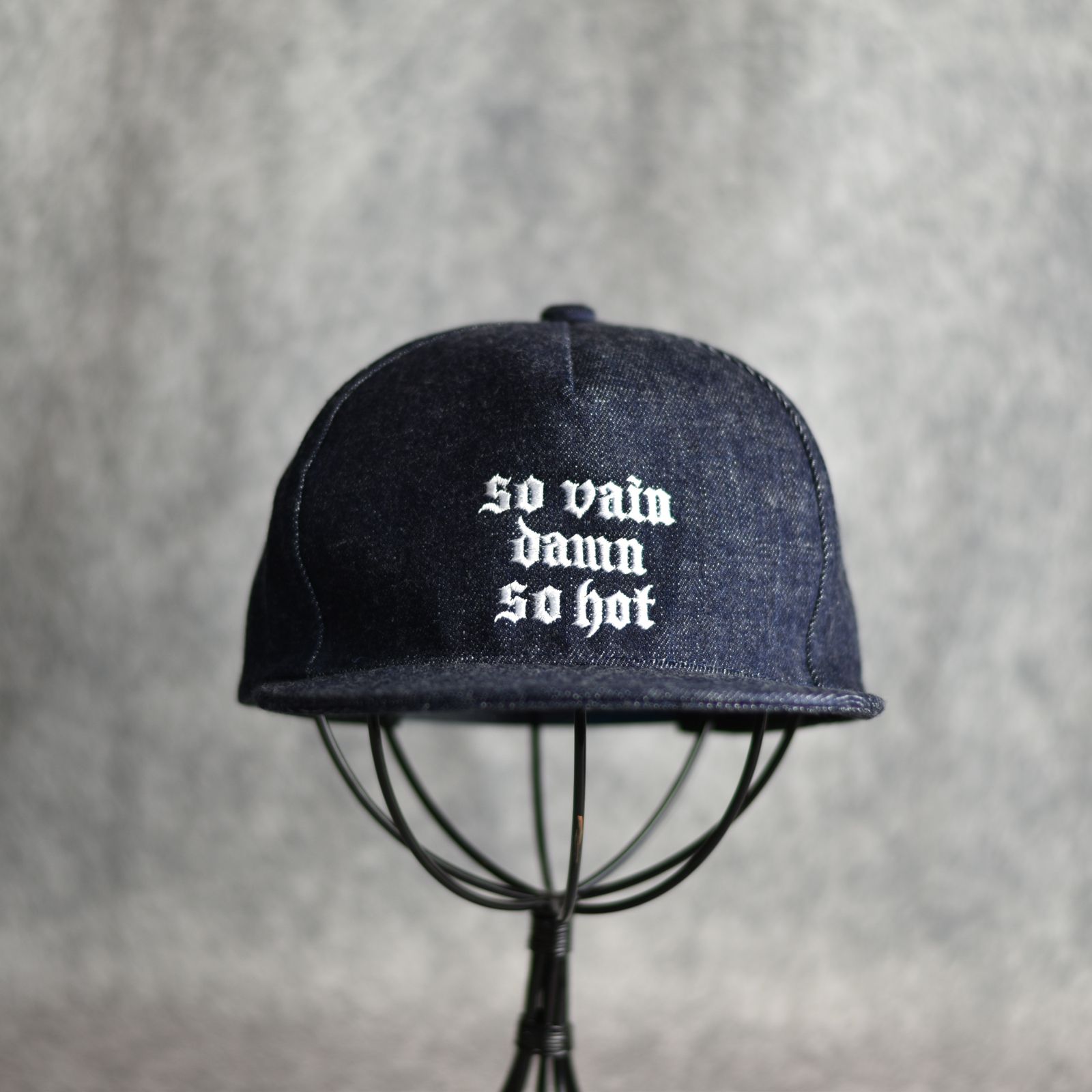 "S.V.D.S.H" DENIM CAP (INDIGO BLUE) / デニム ベースボールキャップ