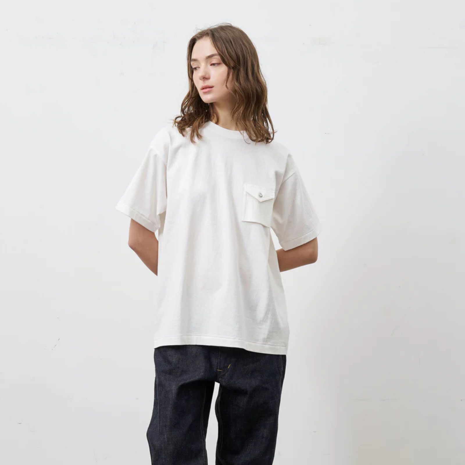 Y1935 POCKET TEE （WHITE）｜ ポケット Tシャツ （ホワイト） 602-261-14