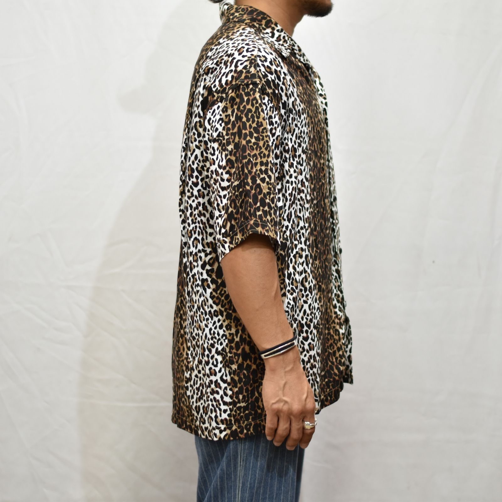 【代金引換不可】 CD Leopard Denim S/S Open Collar SH