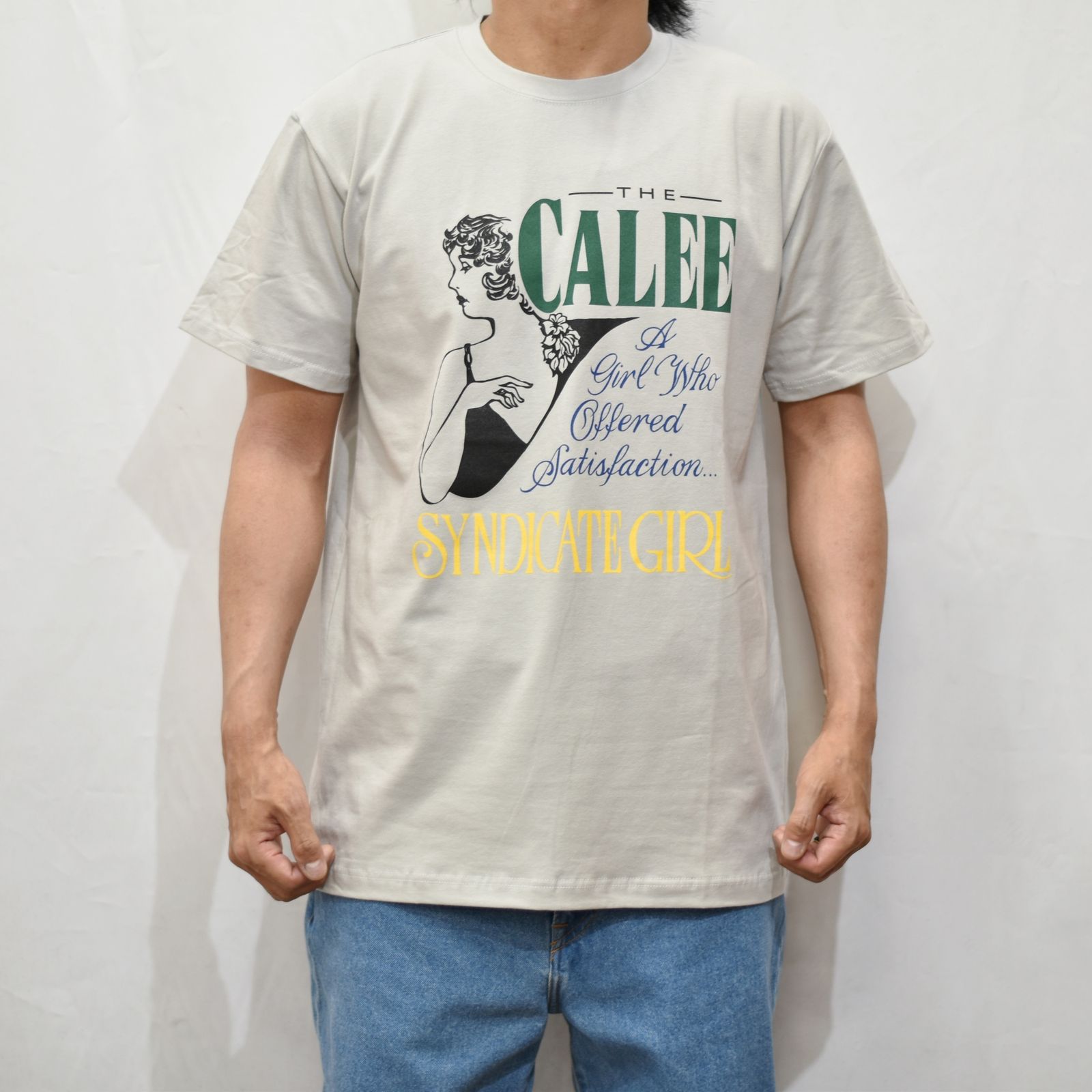 CALEE - STRETCH SYNDICATE RETRO GIRL T‐SHIRT ＜NATURALLY PAINT ...
