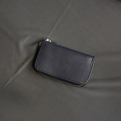 GUIDI オイルカーフ ミーリング加工 ミニラウンド財布 (MIDNIGHT BLACK)