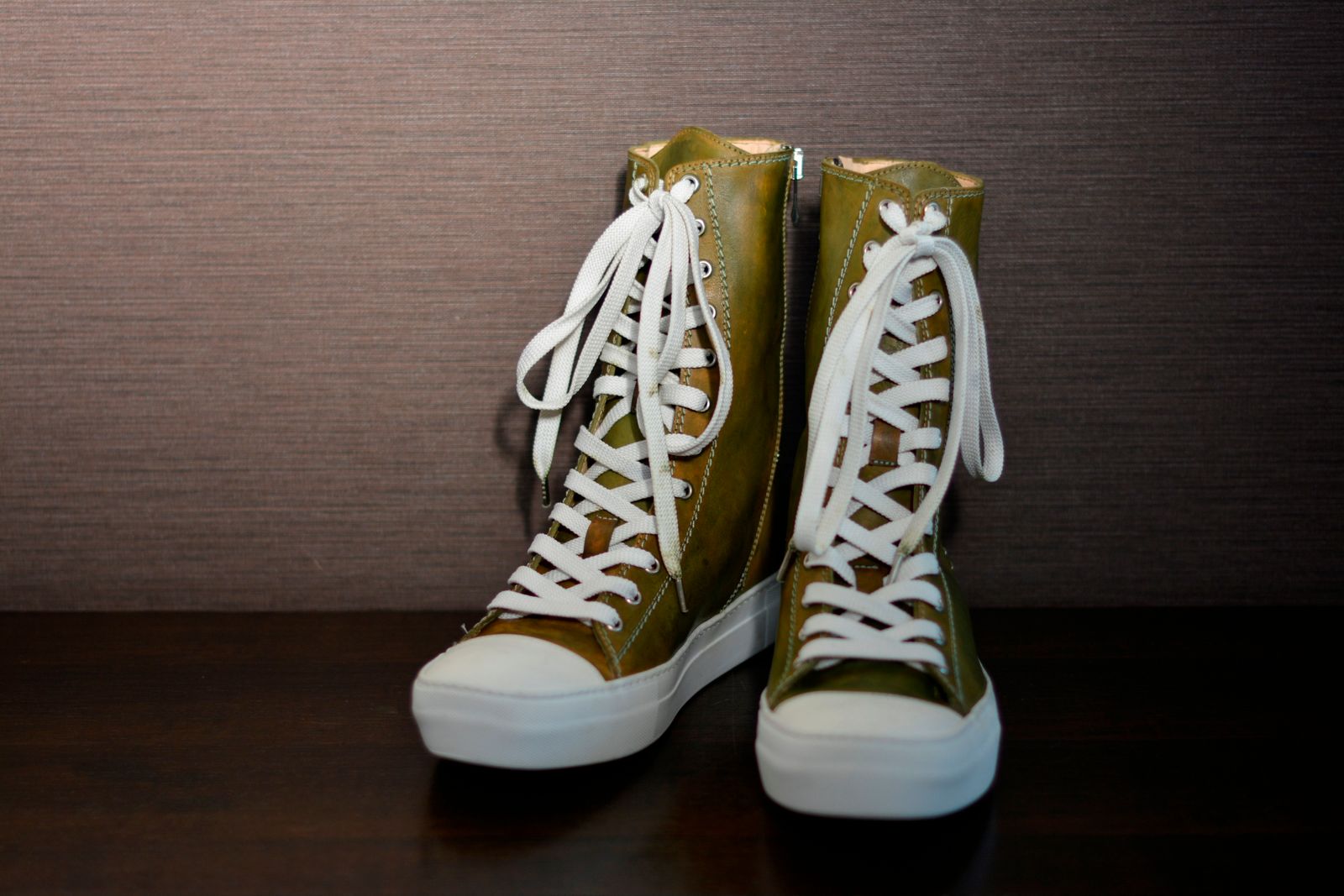 【chord 別注アイテム】 HORSE LEATHER EXTRA HI CUT SNEAKER SPAIRAL ZIP LINED