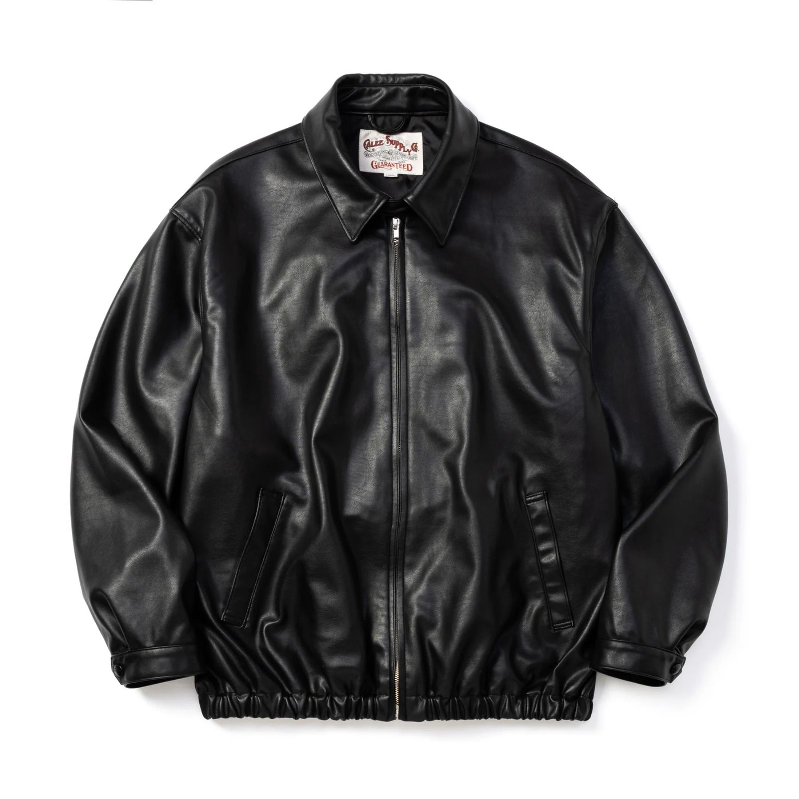 FAUX LEATHER HARRINGTON JACKET (BLACK)｜フェイクレザー ハリントン ジャケット｜CL-26AWJKT005