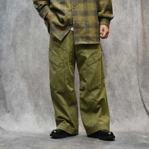 DOUBLE DYE CHINO PT (KHAKI)｜二重染め チノパンツ｜475203
