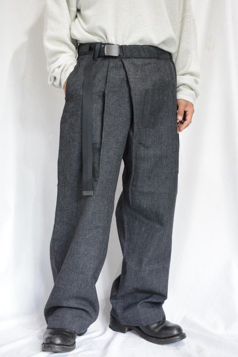 こんにゃく加工 アウトタック ワイドパンツ