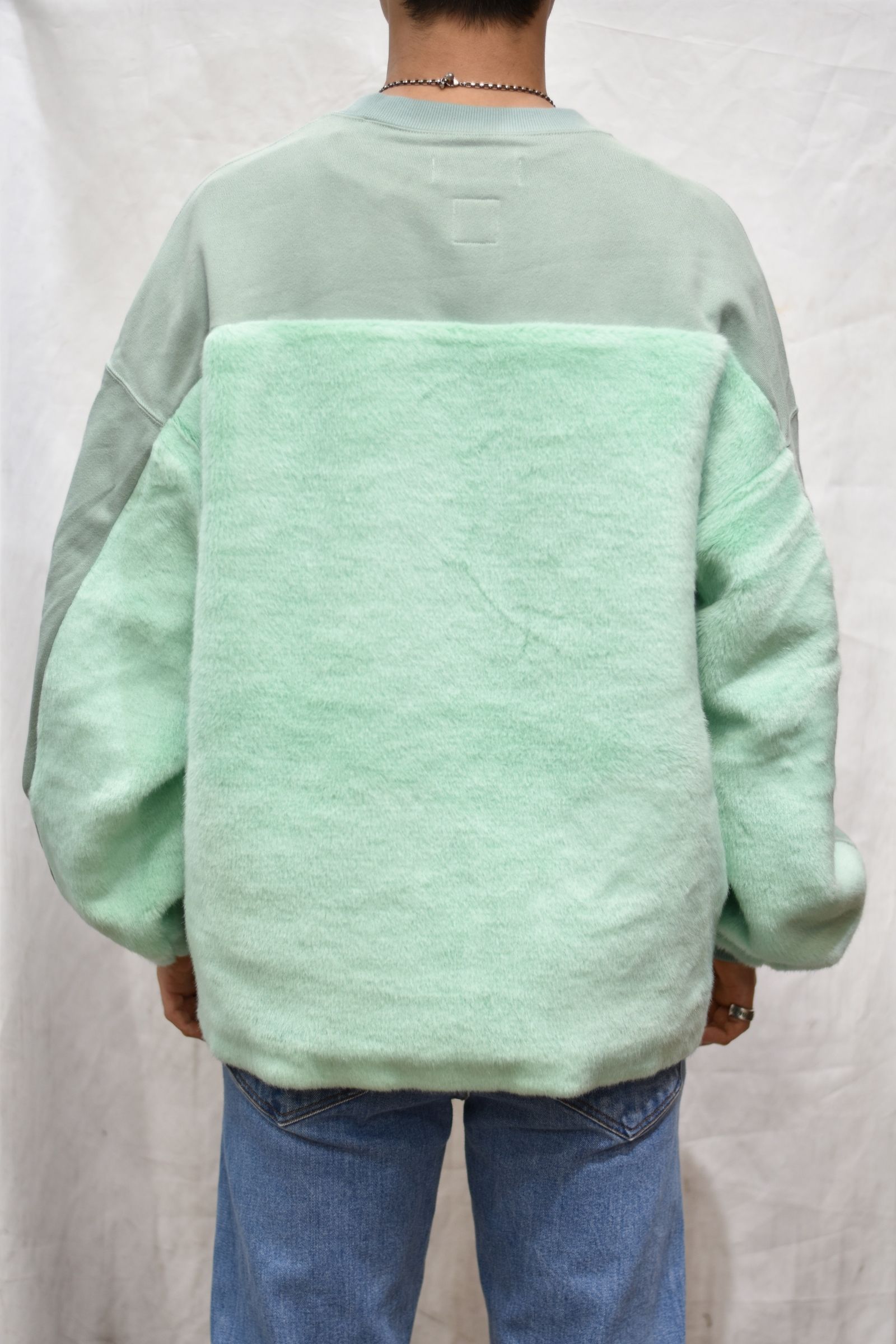 FACETASM - FAUX FUR SWEAT (MINT) | chord online store