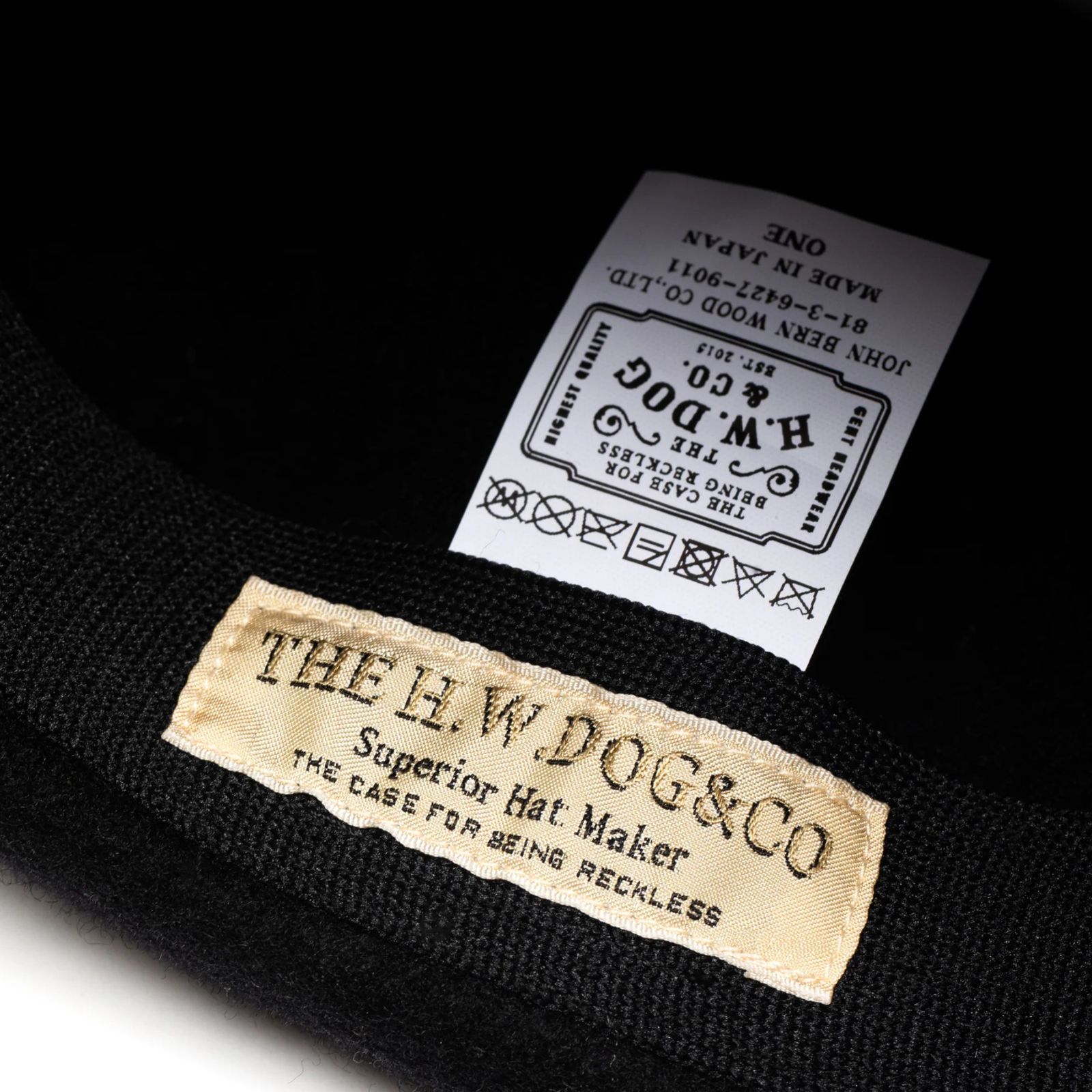 × THE H.W.DOG&CO. EMBROIDERY WOOL BERET (BLACK) / ザ エイチダブリュウ ドッグアンドコー ウール ベレー帽
