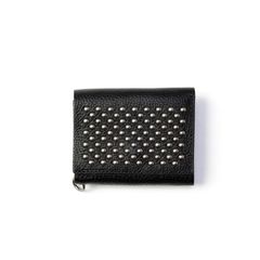 ROUND STUDS LEATHER MULTI WALLET (BLACK)｜ラウンド スタッズ レザー マルチ ウォレット 財布｜CL-26AWLE002