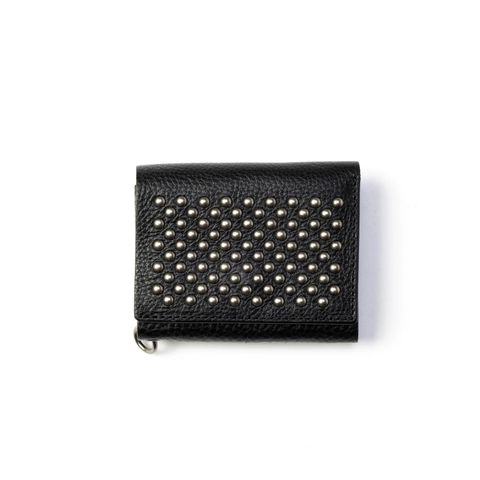 ROUND STUDS LEATHER MULTI WALLET (BLACK)｜ラウンド スタッズ レザー マルチ ウォレット 財布｜CL-26AWLE002