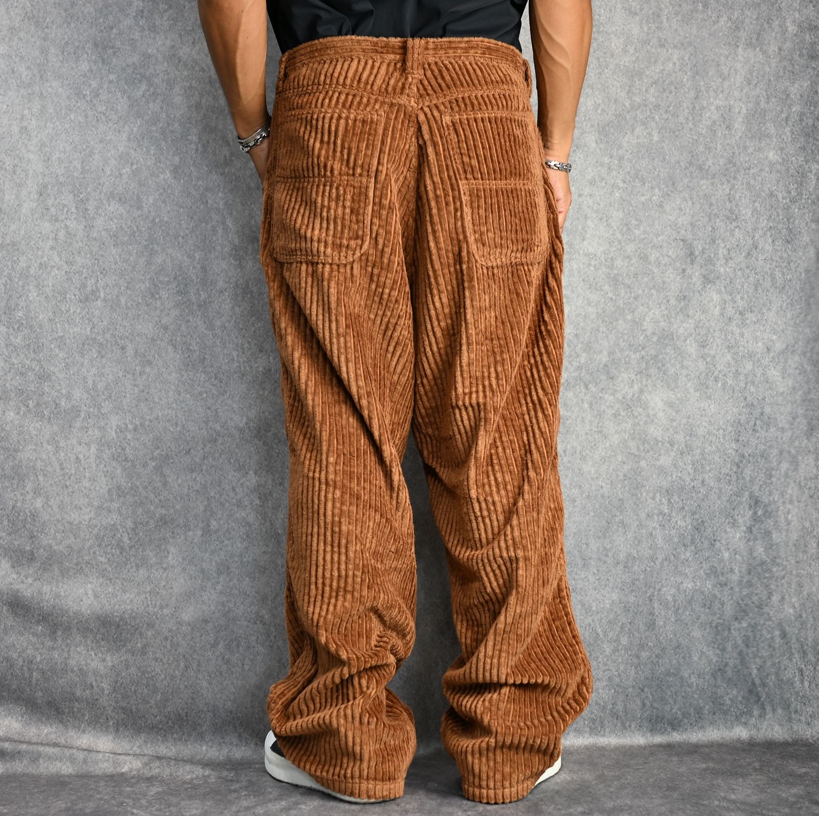 コットンリネン コーデュロイパンツ （BROWN / ブラウン）