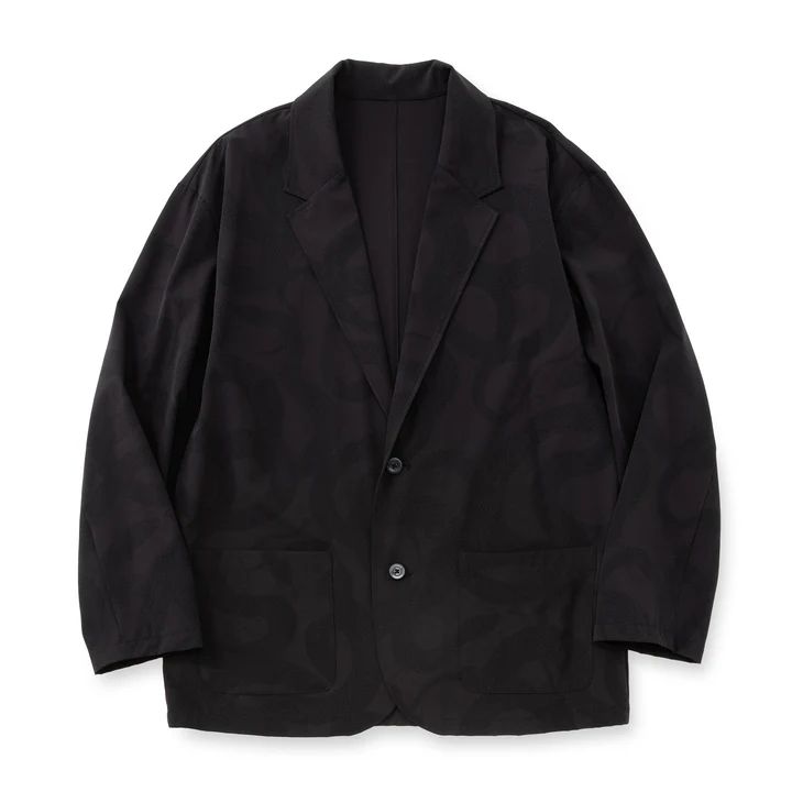 × OVYS SNAKE PATTERN NYLON T/T JACKET & PANTS (BLACK)｜× オーヴィーズ 蛇柄 ナイロン セットアップ｜ov-ls-jkpt-0001