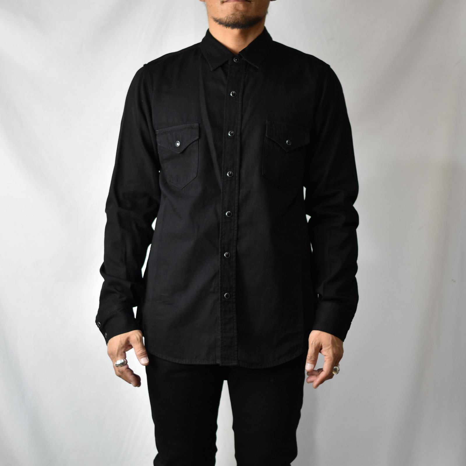 [STANDARD] 501 Western SH OWS （BLACK） / ウエスタン デニムシャツ （ブラック）