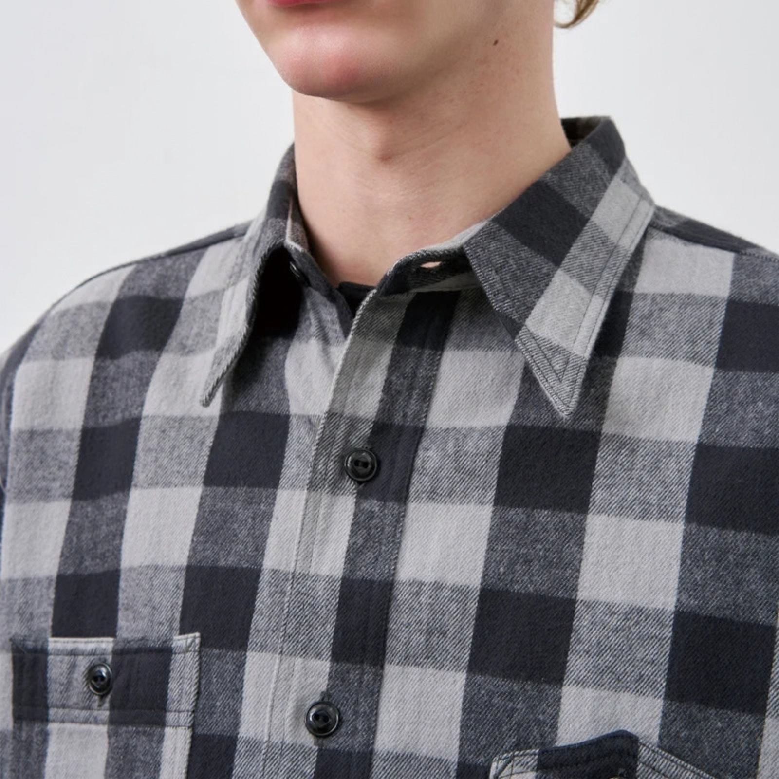 Y1945 FLANNEL CHECK SHIRT （GRAY / グレー）｜602-262-04