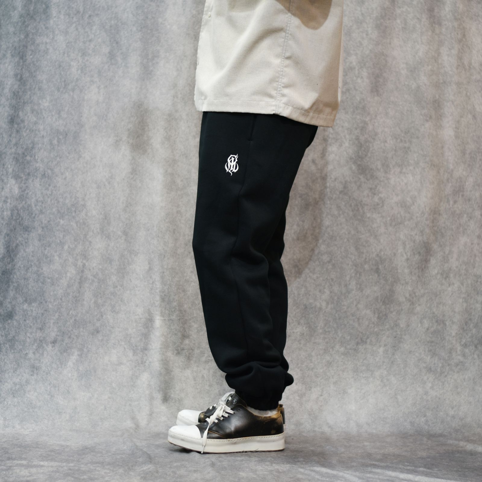 HIGH GAUGE DOUBLE KNIT SWEAT RELAX PANTS (BLACK)｜ダンボールニットスウェットパンツ｜CL-25AW020