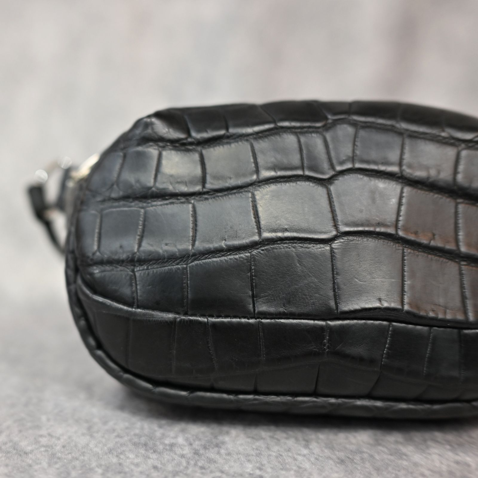 The Line クロコダイル ポーチバッグ （BLK / ブラック） T-258