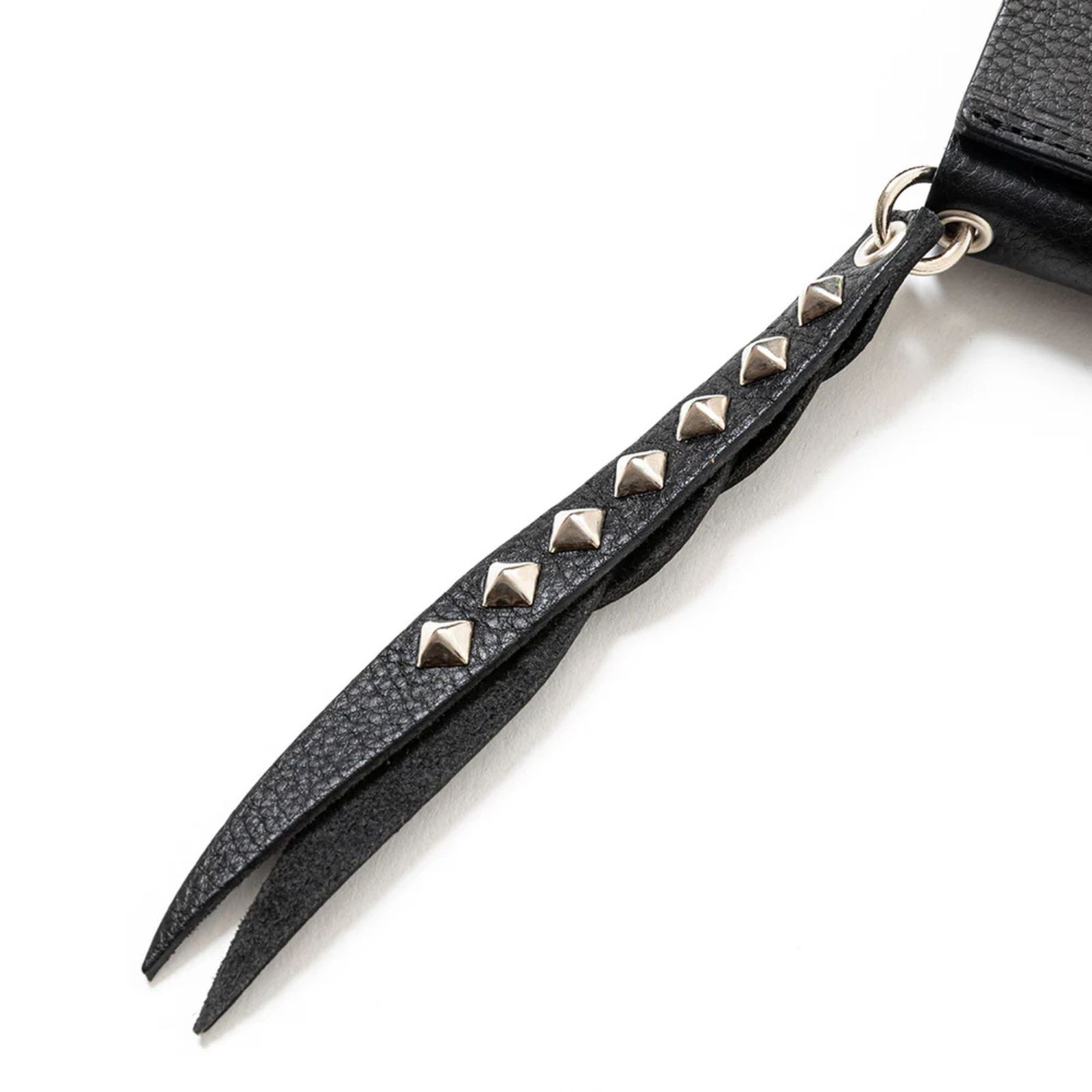 PLANE LEATHER MULTI WALLET ＜STUDS CHARM＞ (BLACK)｜プレーンレザー マルチウォレット ＜スタッズチャーム＞｜CL-25SS029LE