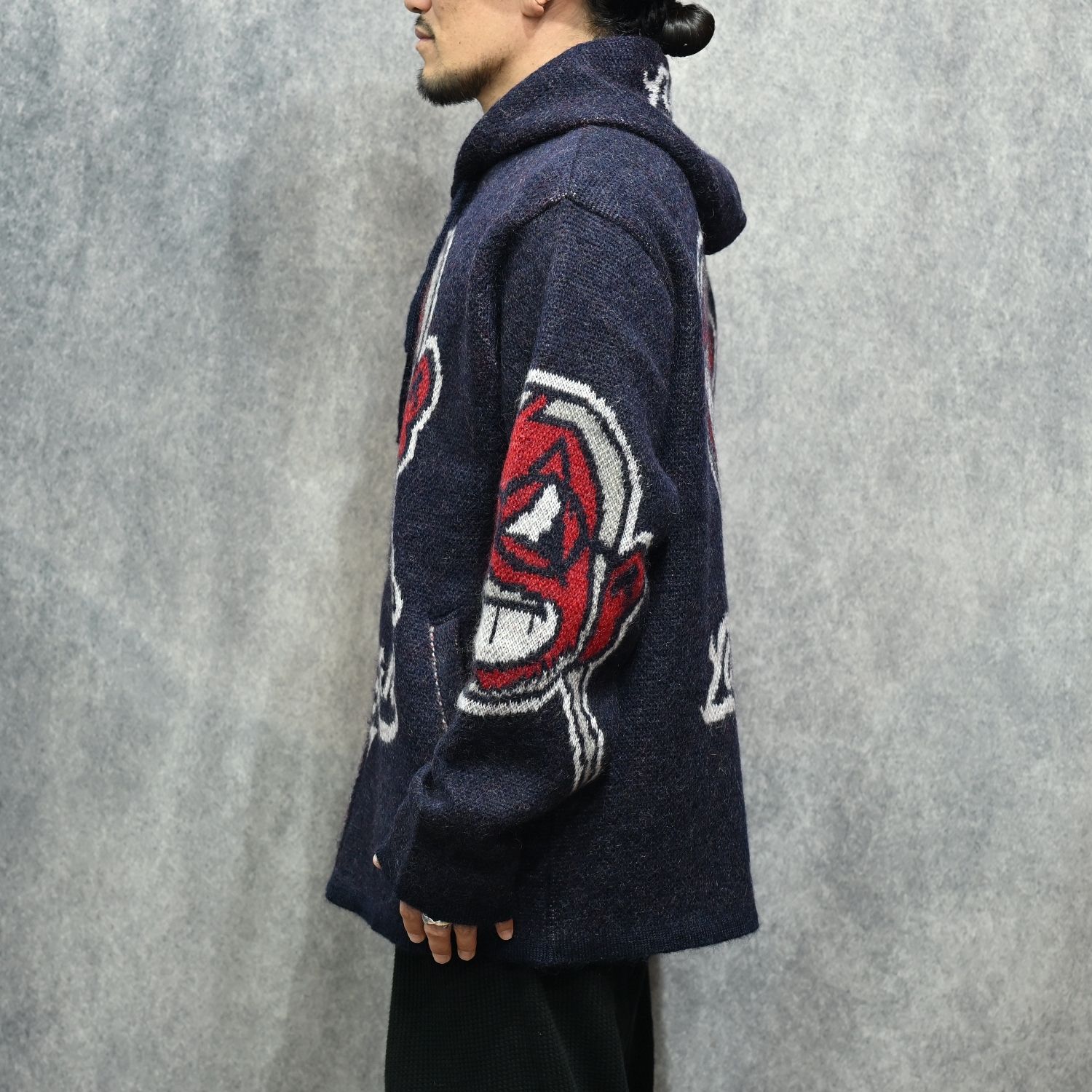 LM Mohair Parka （NAVY / ネイビー） モヘアニット パーカー｜SAN-A-016N