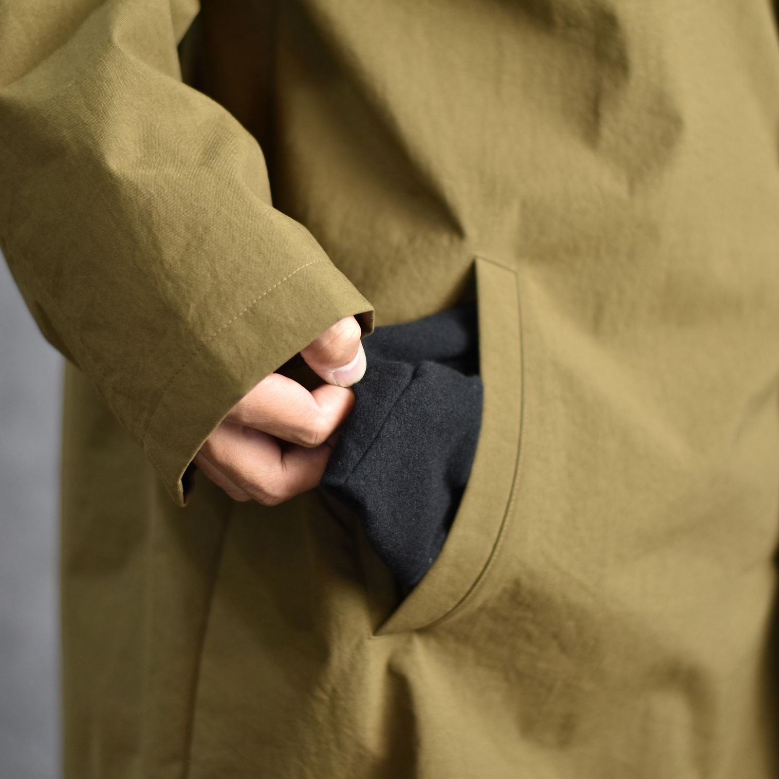 VINTAGE NYLON OXFORD HALF COAT (BROWN) / ヴィンテージ ナイロン オックスフォード ハーフコート
