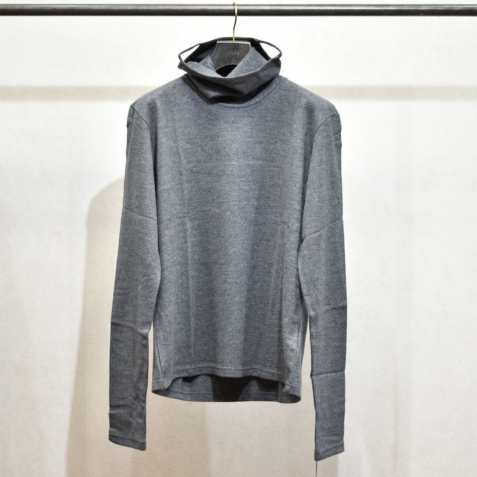 WOOL JERSEY COWL NECK TOP"